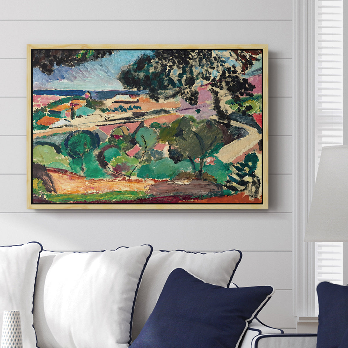 Landscape at Collioure, 1907 - Floater Framed Canvas Print