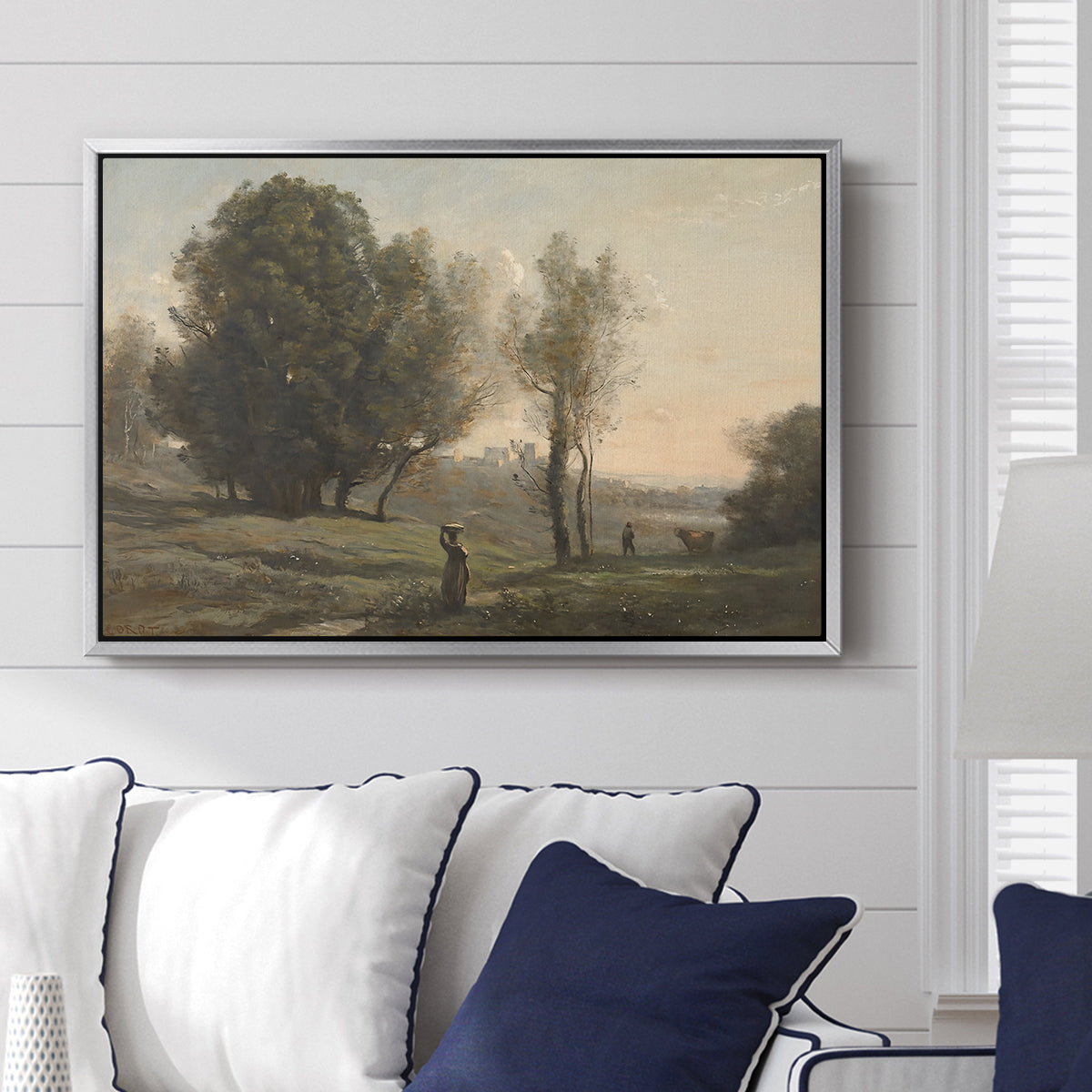 Landscape (Souvenir of les landes), c. 1872 - Floater Framed Canvas Print