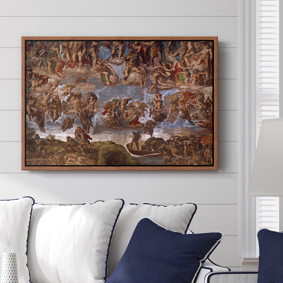 The Last Judgment (Charon's Boat and the Damned), 1536-1541 - Floater Framed Canvas Print