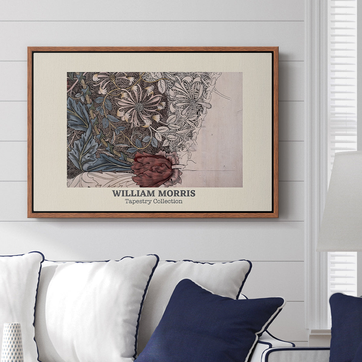 Honeysuckle (Tapestry Collection), 1874 - Floater Framed Canvas Print