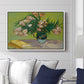 Vase with Oleanders and Books, 1888 - Floater Framed Canvas Print