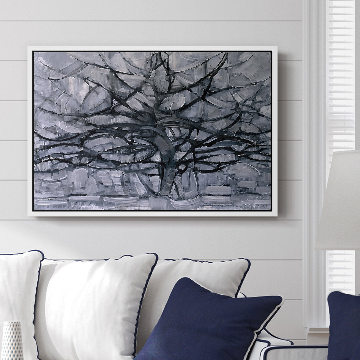 The Gray Tree, 1911 - Floater Framed Canvas Print