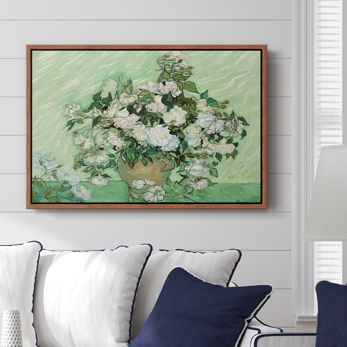 Roses, 1890 - Floater Framed Canvas Print