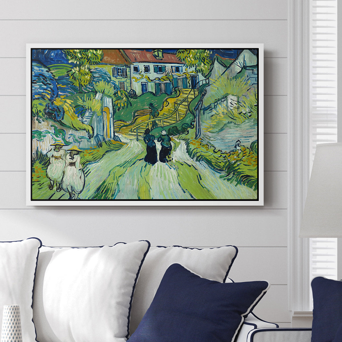 Stairway at Auvers, 1890 - Floater Framed Canvas Print