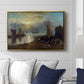 Sun Rising through Vapour: Fishermen Cleaning and Selling Fish, c. 1807 - Floater Framed Canvas Print