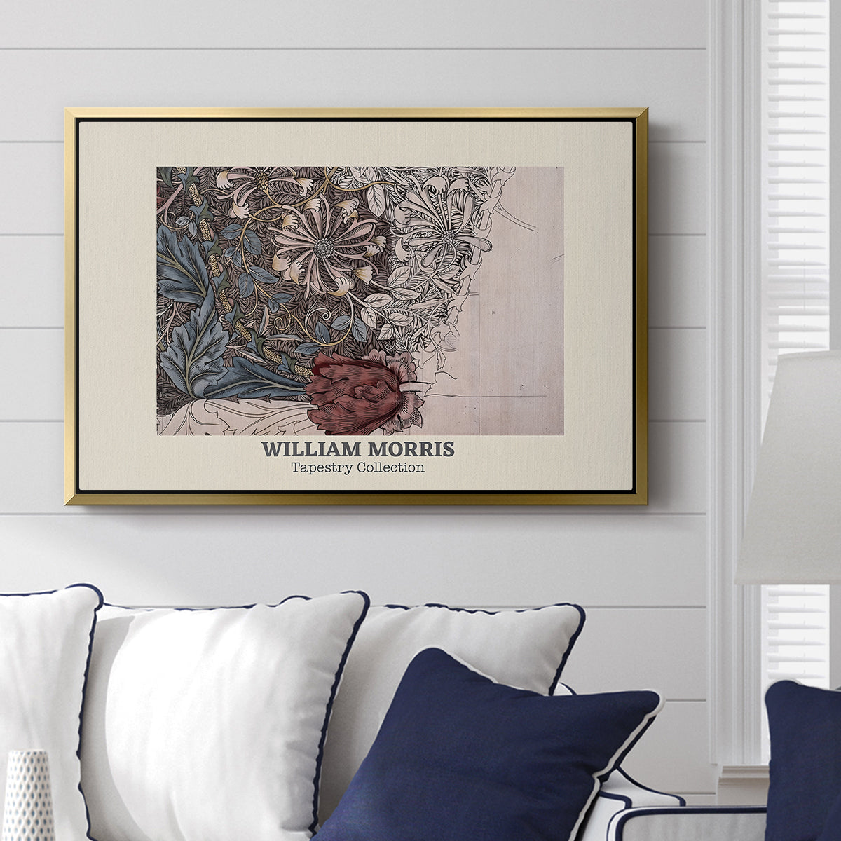 Honeysuckle (Tapestry Collection), 1874 - Floater Framed Canvas Print