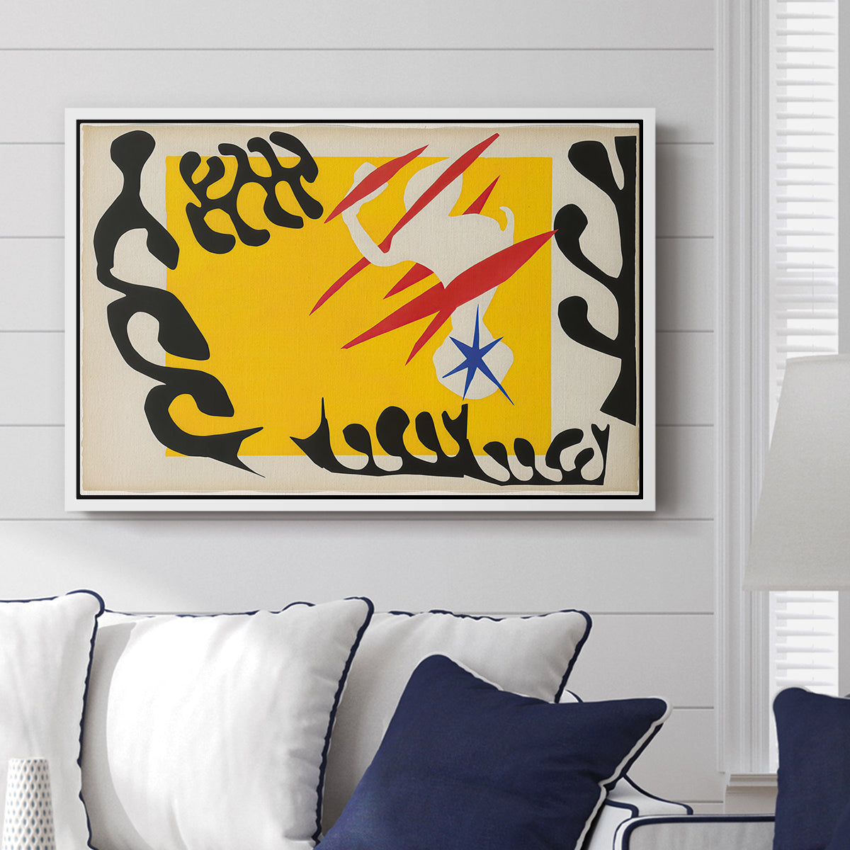 The Nightmare of the White Elephant, from Jazz, 1947 - Floater Framed Canvas Print
