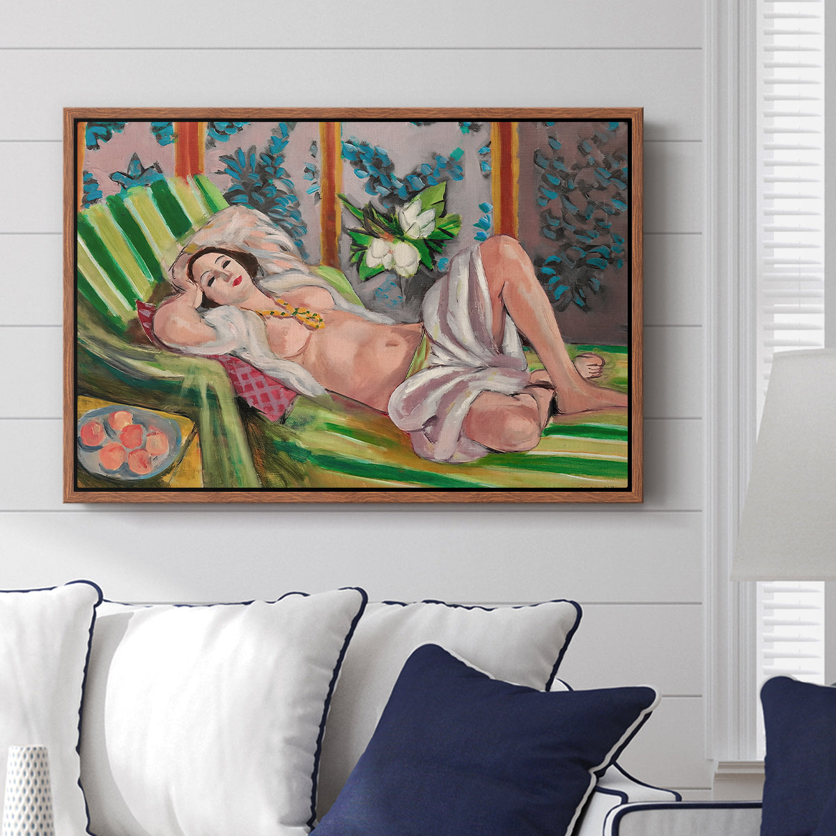Odalisque Couchée Aux Magnolias, c. 1923 - Floater Framed Canvas Print