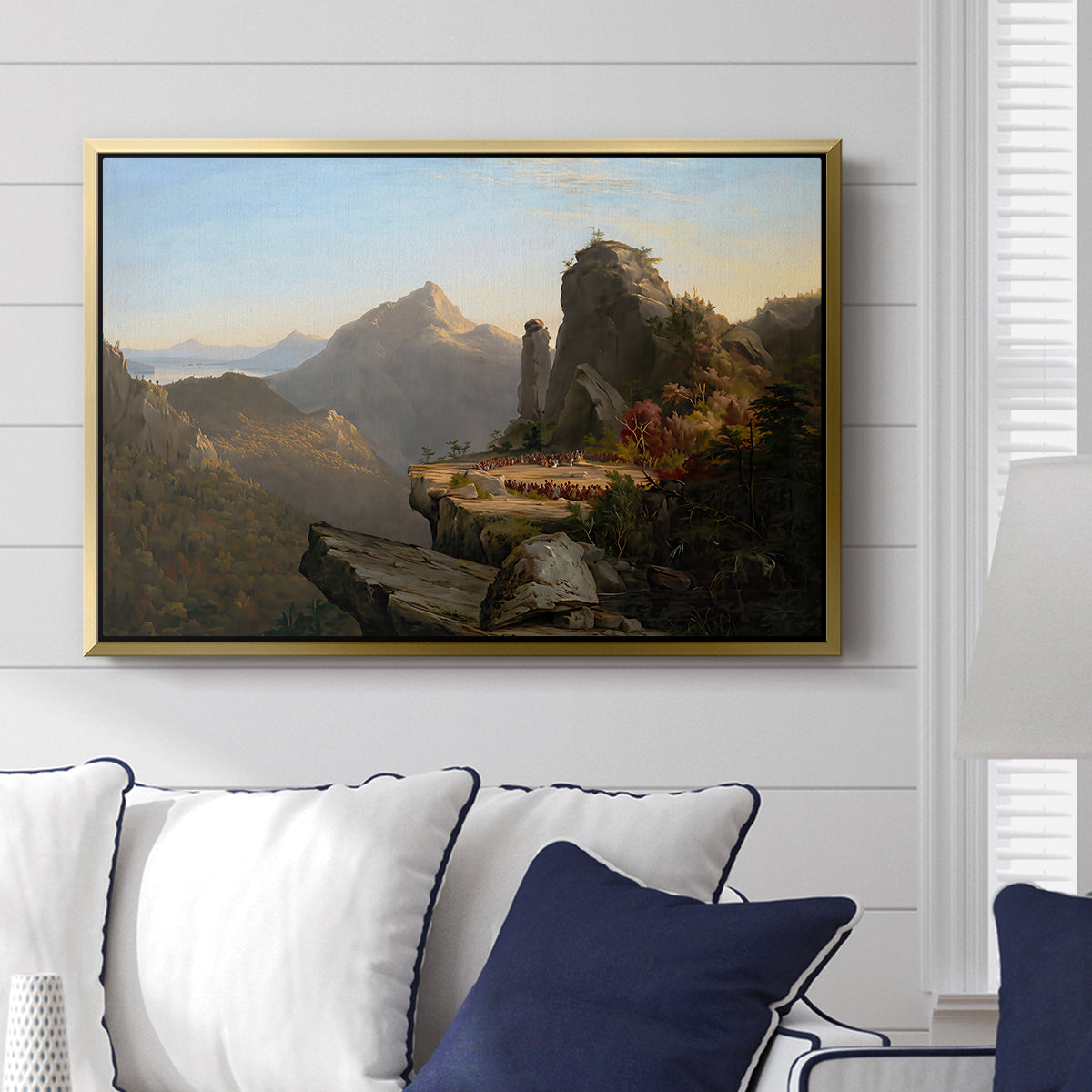 Scene from “The Last of the Mohicans”, 1827 - Floater Framed Canvas Print