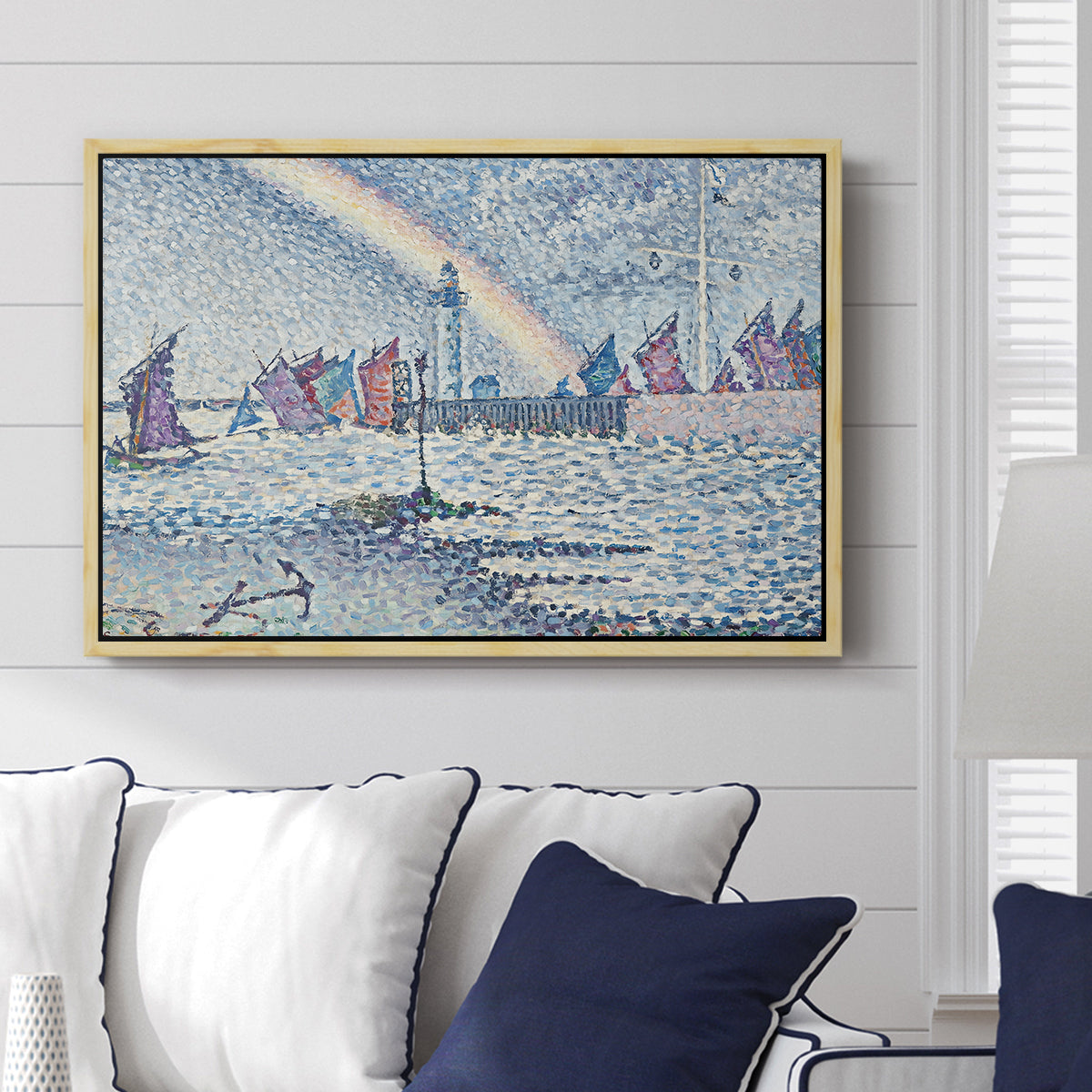 Entrance to the Port of Honfleur, 1899 - Floater Framed Canvas Print