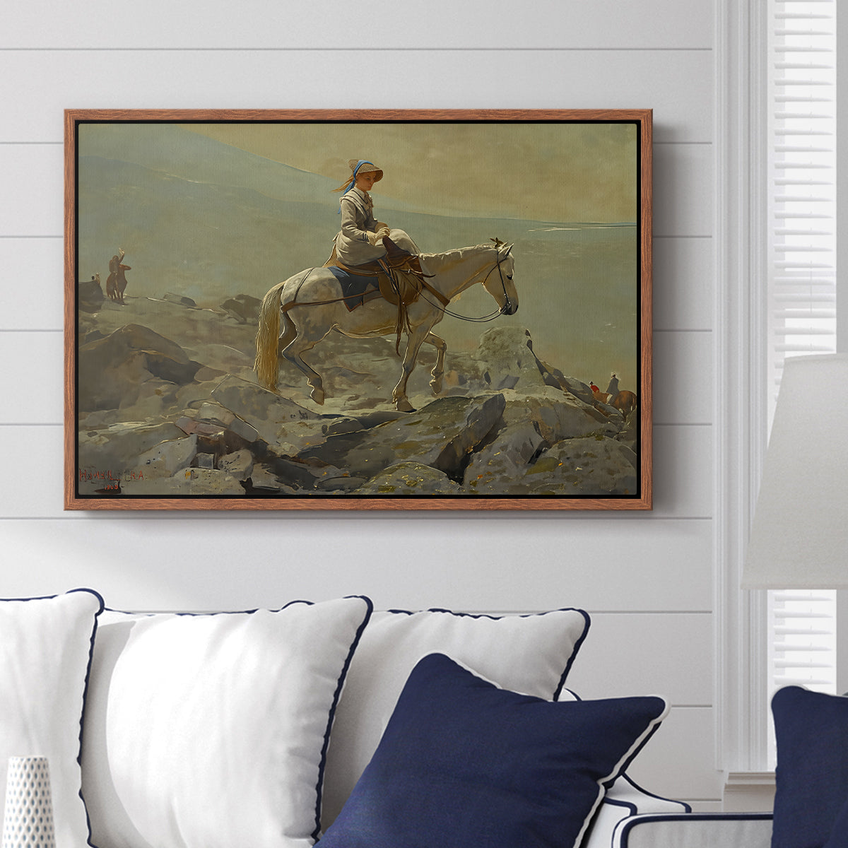 The Bridle Path, White Mountains, 1868 - Floater Framed Canvas Print