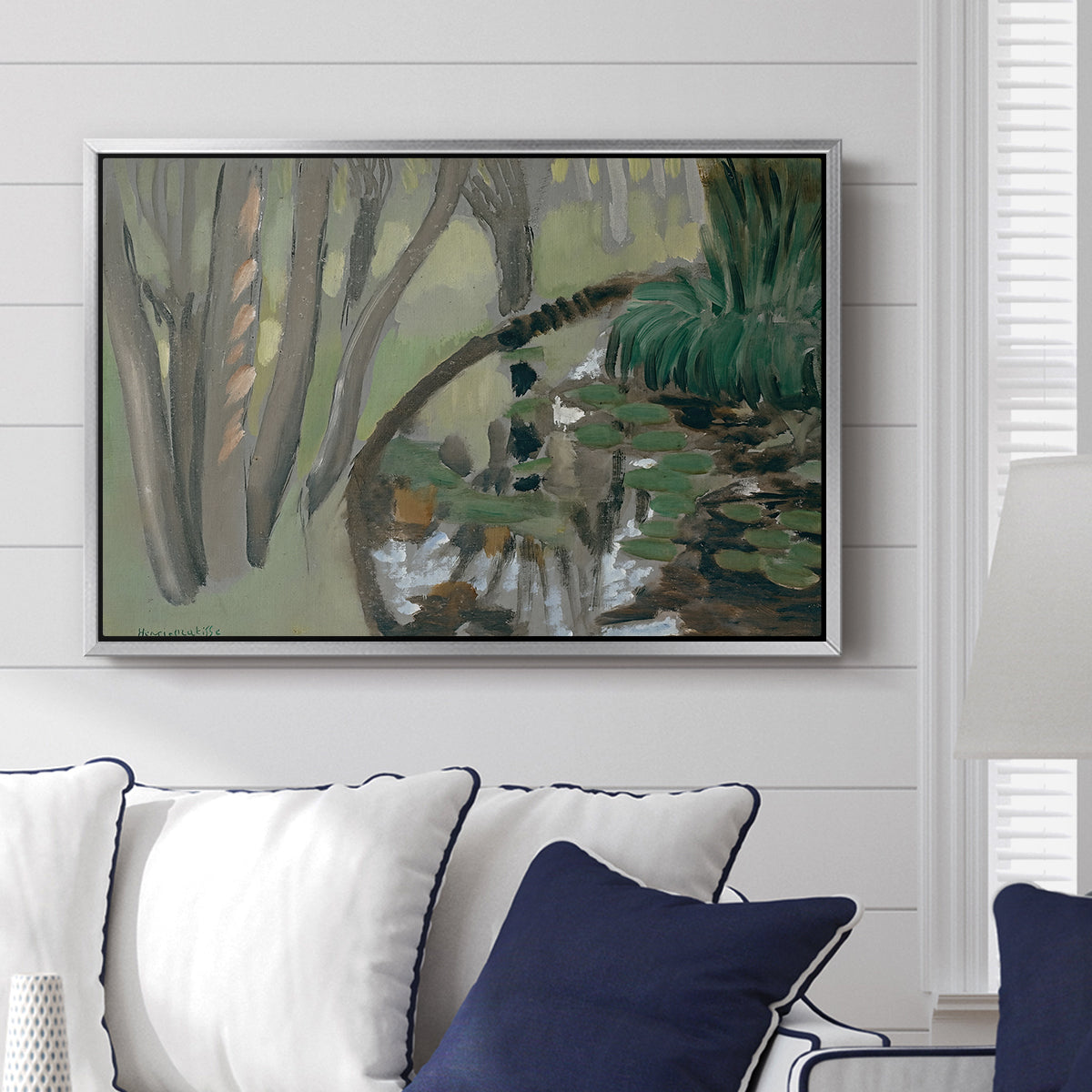 The Stream, Maintenon, 1918 - Floater Framed Canvas Print