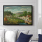 Pastoral Landscape with Stream, Fisherman and Strollers, 1875-1880 - Floater Framed Canvas Print