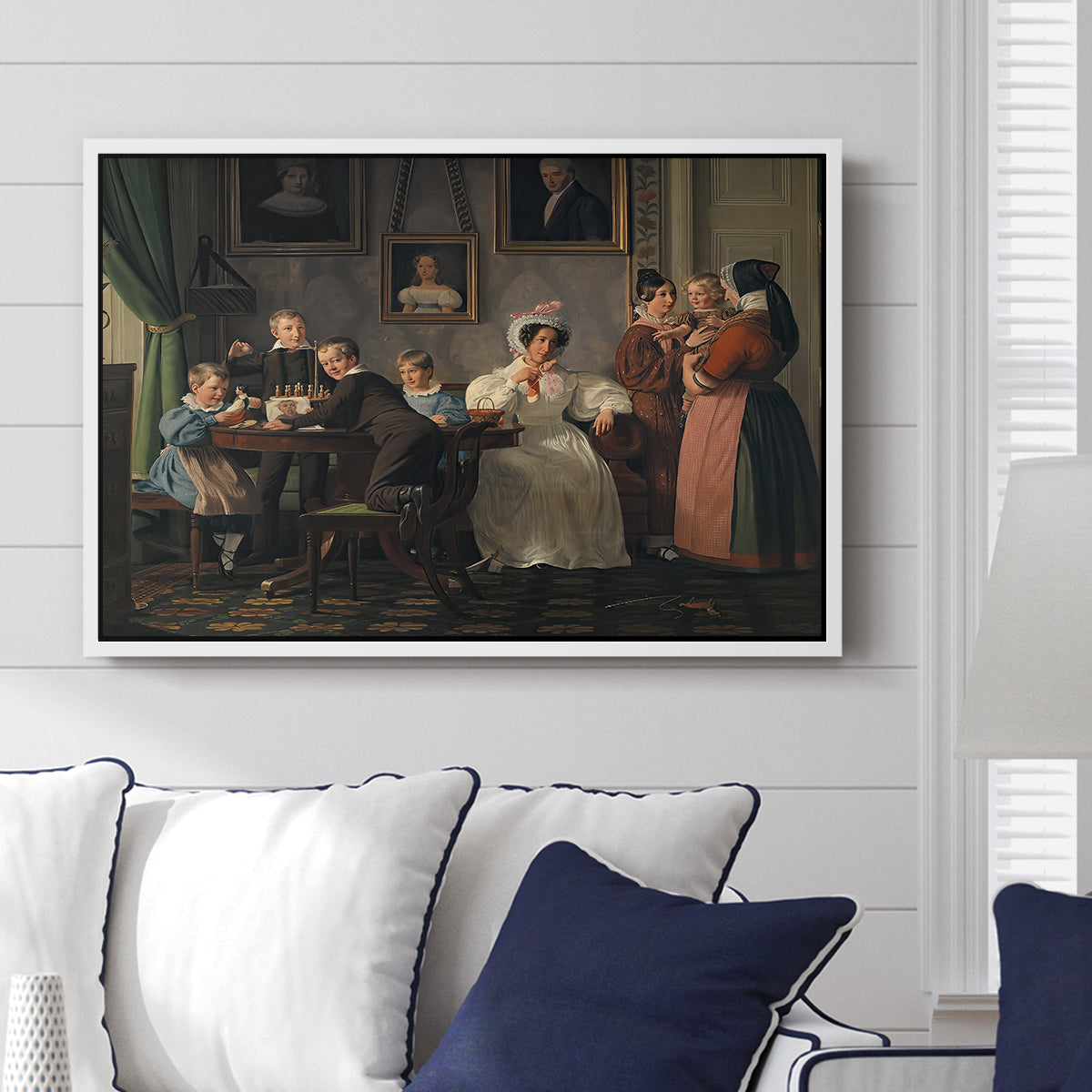 The Waagepetersen Family, 1836 - Floater Framed Canvas Print
