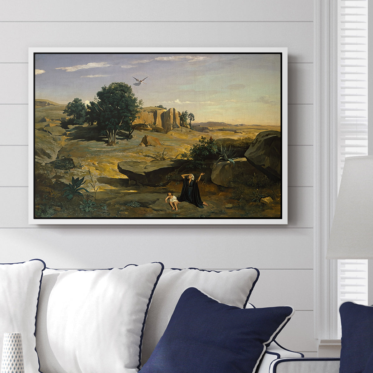Hagar in the Wilderness, 1835 - Floater Framed Canvas Print