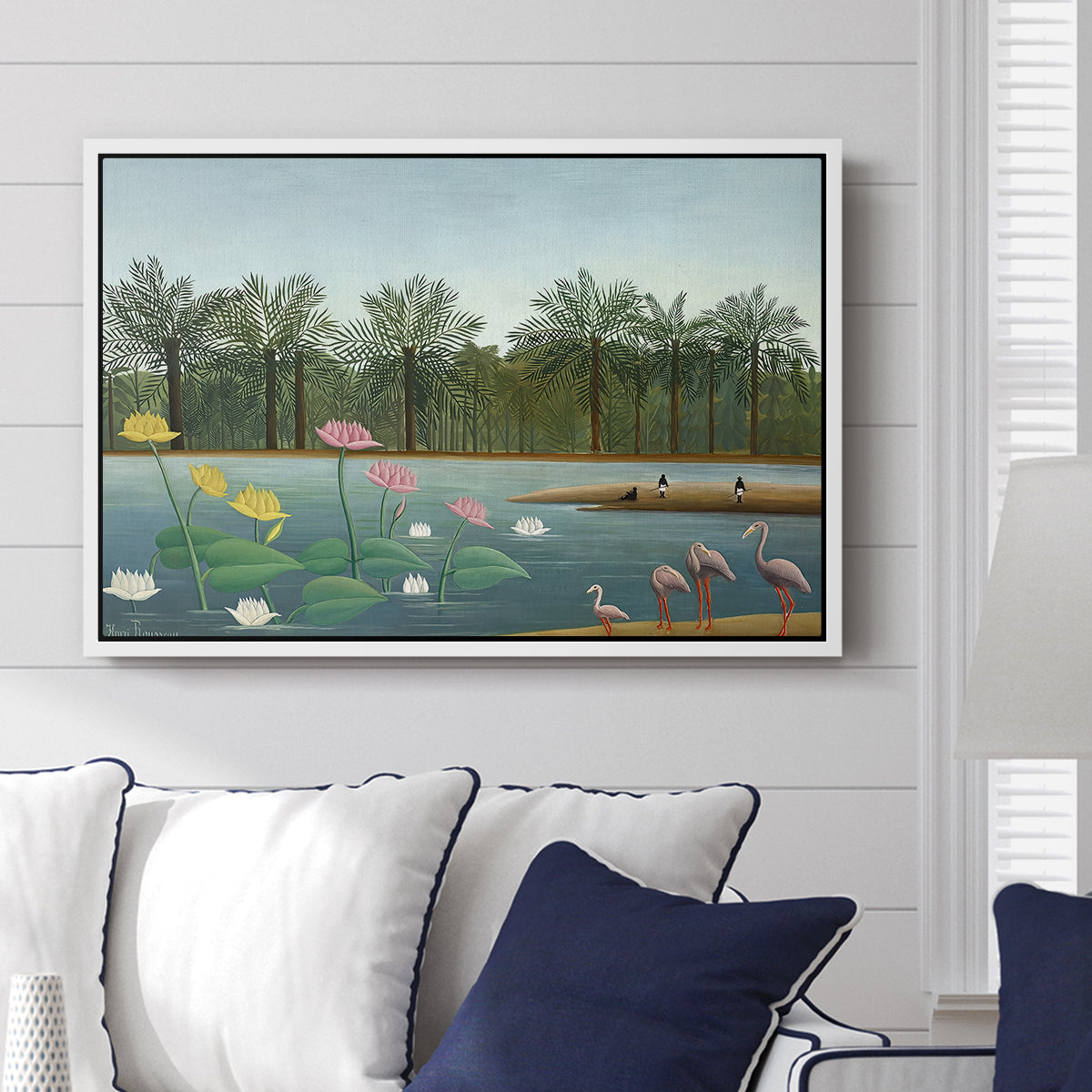 The Flamingoes (Les Flamants), 1907 - Floater Framed Canvas Print
