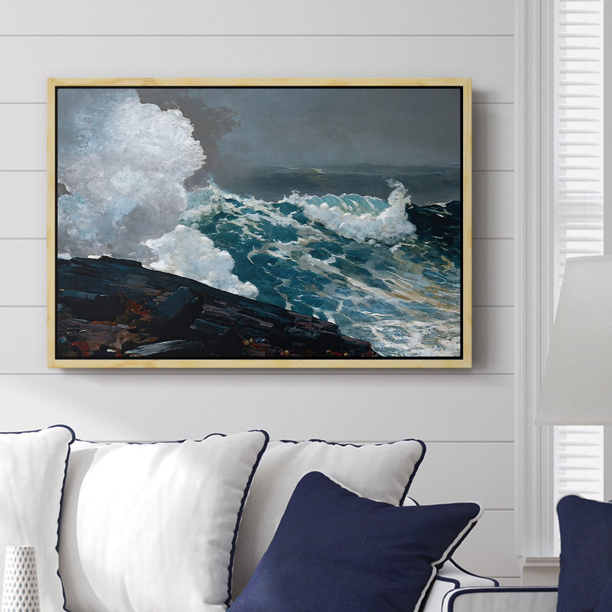 Northeaster, 1895 - Floater Framed Canvas Print