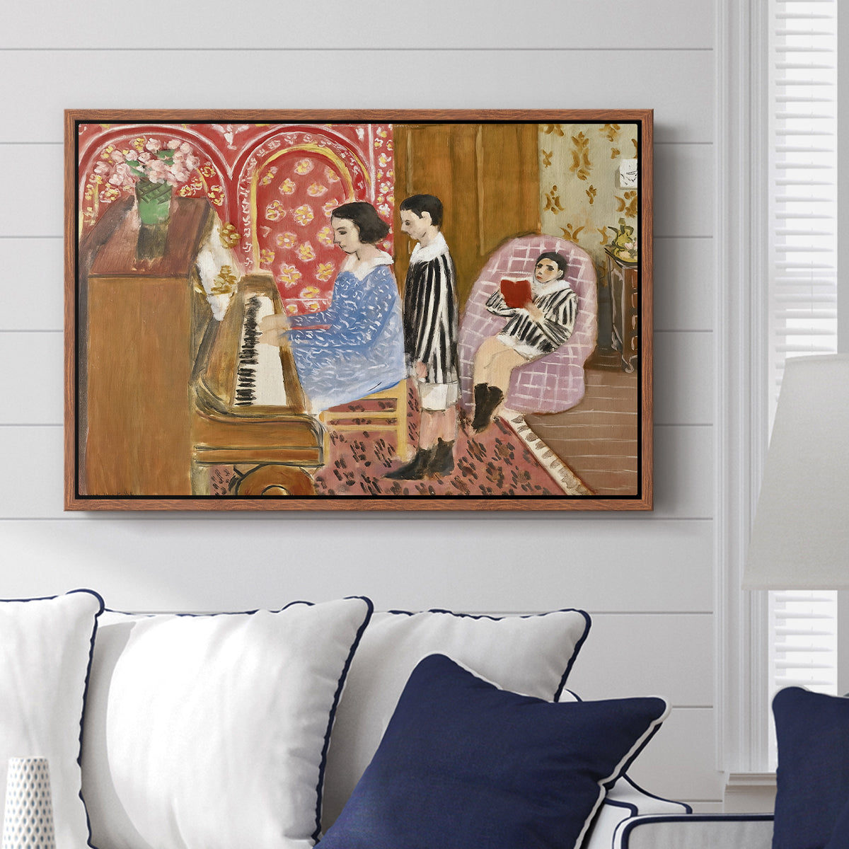 The Piano Lesson, 1923 - Floater Framed Canvas Print