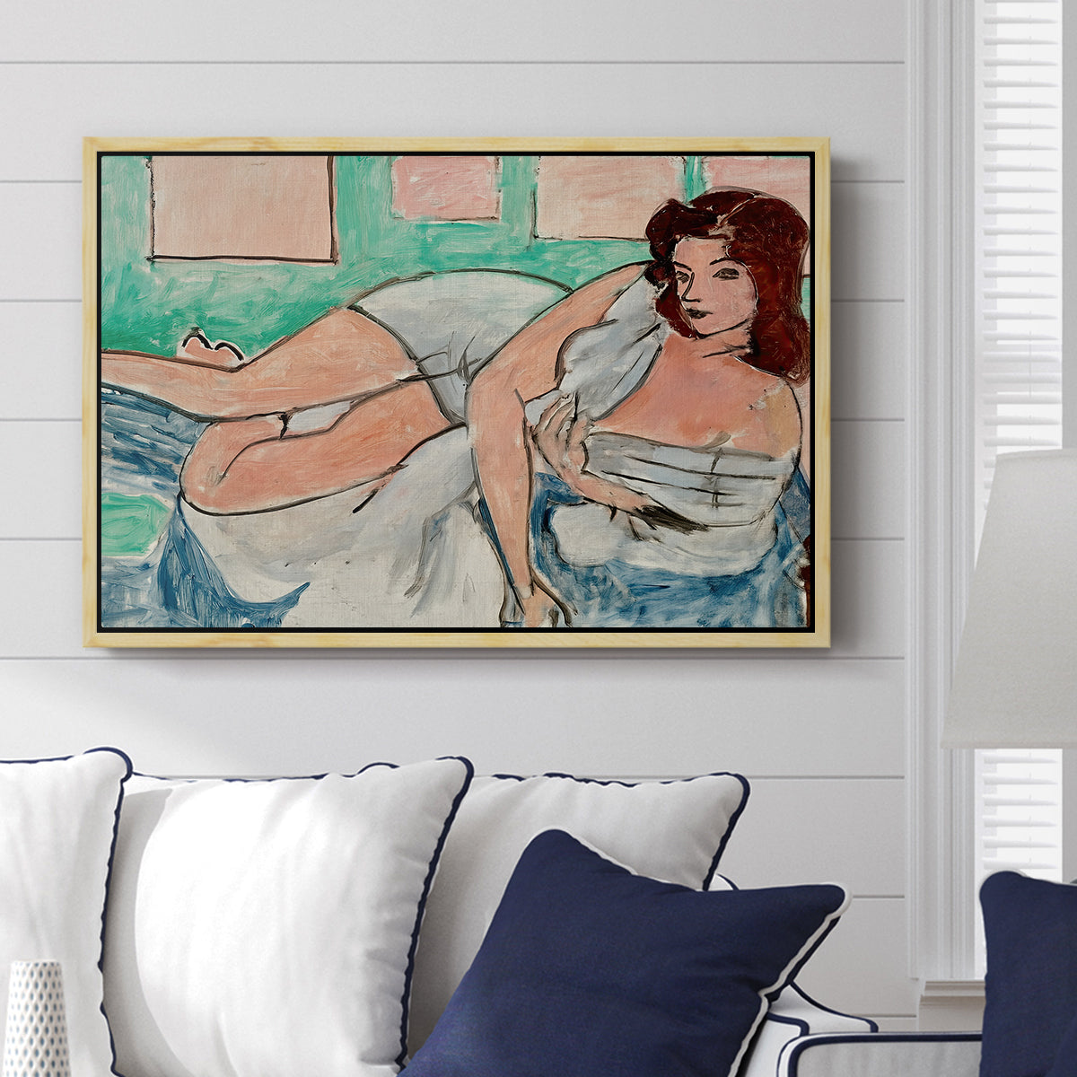 Nude in a Bathrobe (Nu au peignoir), 1941 - Floater Framed Canvas Print