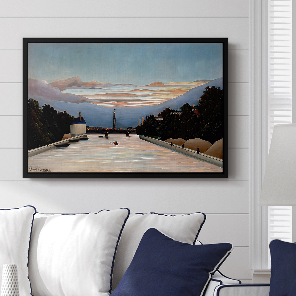 The Eiffel Tower, c. 1898 - Floater Framed Canvas Print