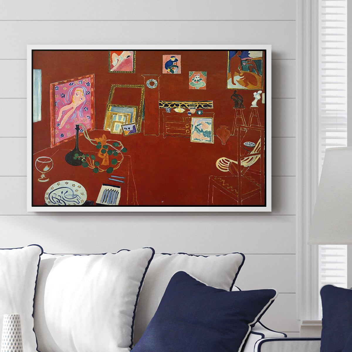 The Red Studio (L'Atelier Rouge), 1911 - Floater Framed Canvas Print