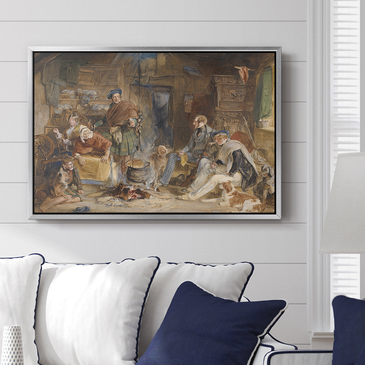 Highland Hospitality, 1832 - Floater Framed Canvas Print