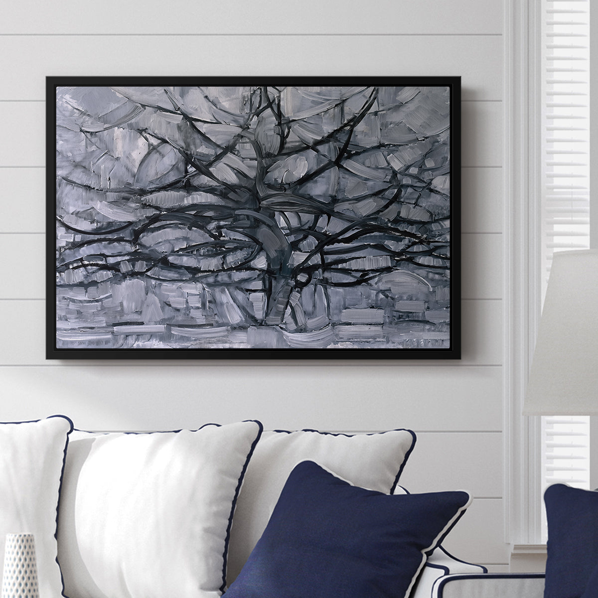 The Gray Tree, 1911 - Floater Framed Canvas Print