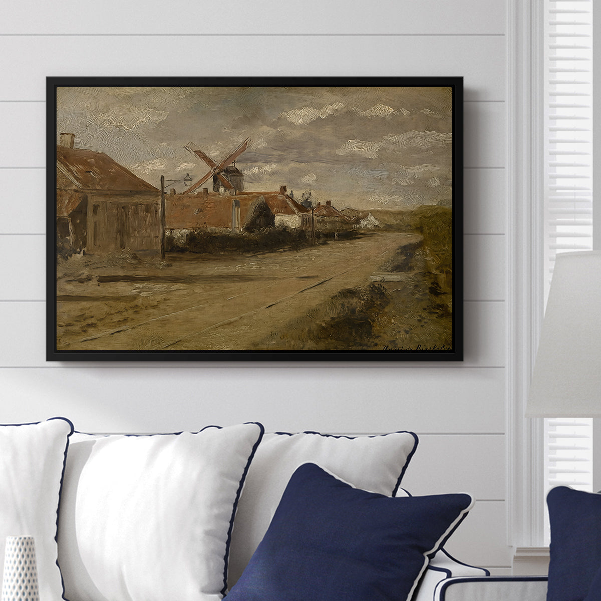 The Mill at Kiel, c. 1885-1888 - Floater Framed Canvas Print