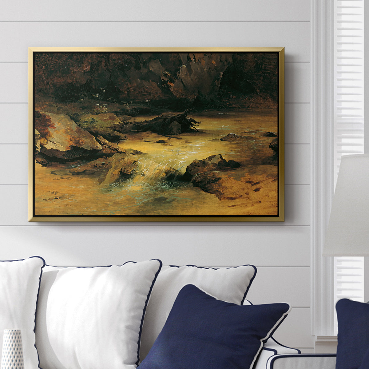 Wildbach (Wild Stream) - Floater Framed Canvas Print