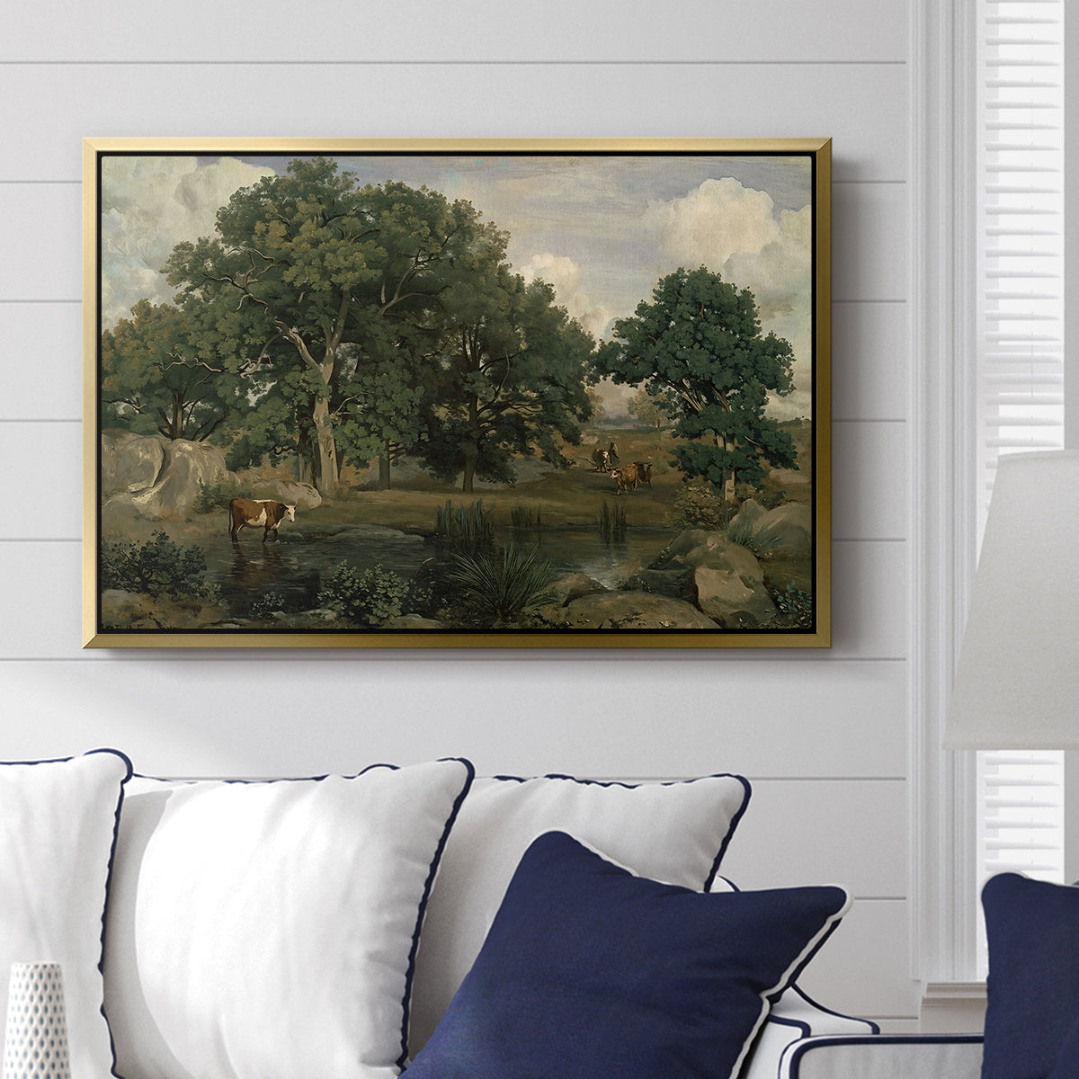 Forest of Fontainebleau, 1846 - Floater Framed Canvas Print