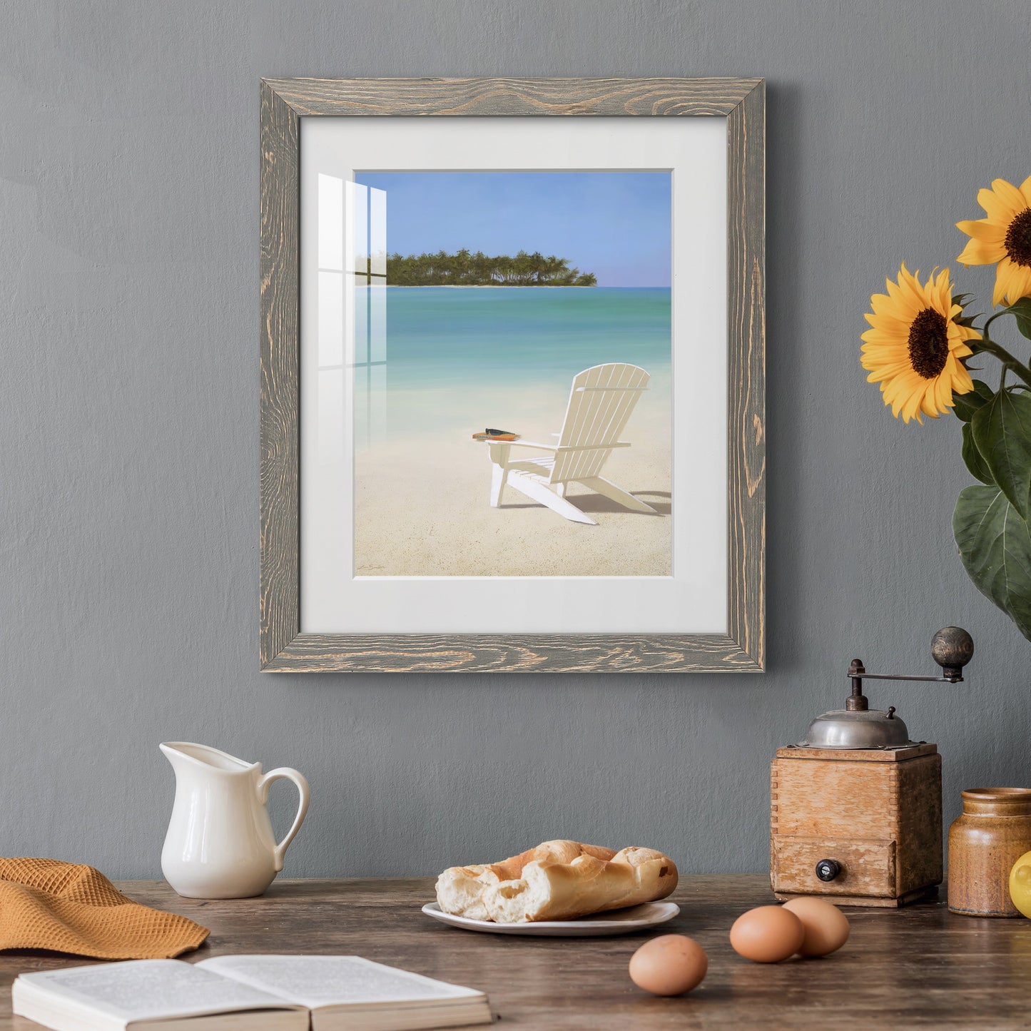 Beachfront Property - Premium Framed Print - Distressed Barnwood Frame - Ready to Hang