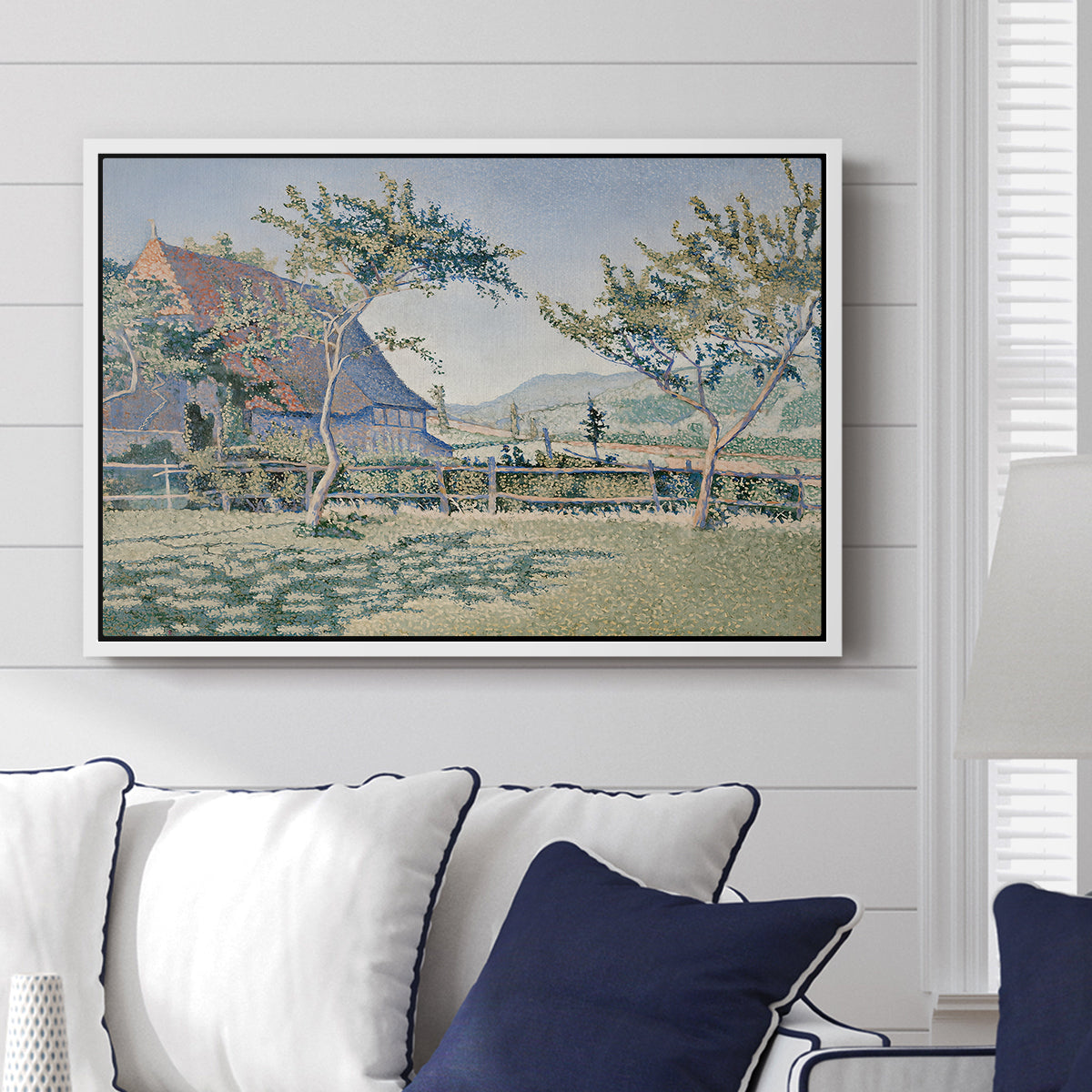 Comblat-le-Château, the Meadow, Opus 161, 1887 - Floater Framed Canvas Print