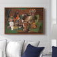Playing Cards, Glasses, Bottle of Rum: "Vive la France", 1914-1915 - Floater Framed Canvas Print