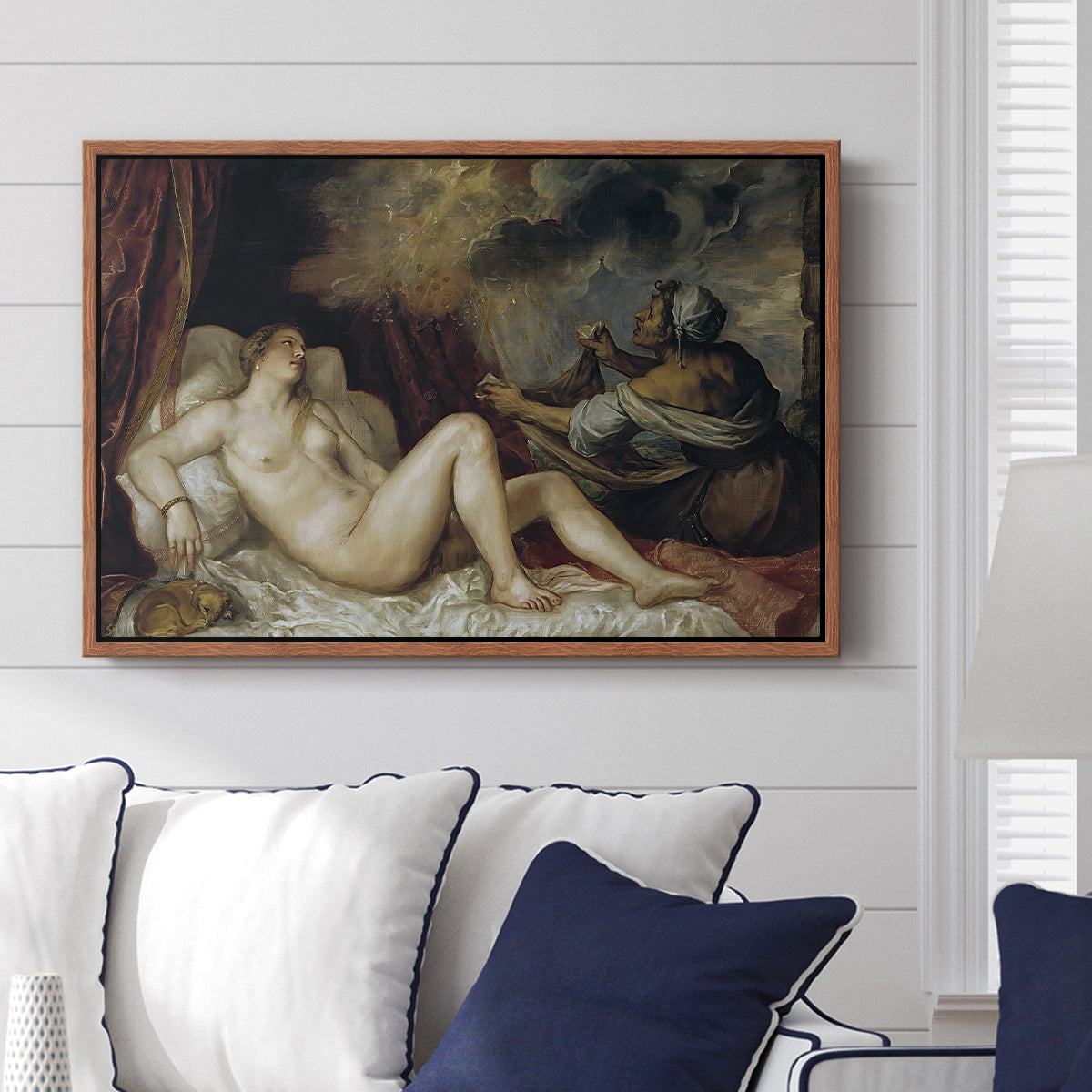 Danaë, c. 1560-1565 - Floater Framed Canvas Print