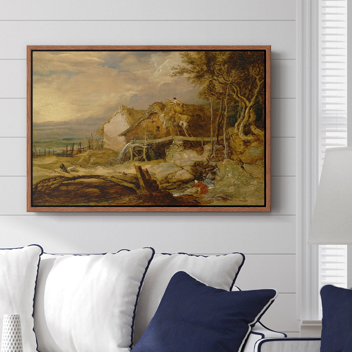 An Overshot Mill, c. 1802-1807 - Floater Framed Canvas Print