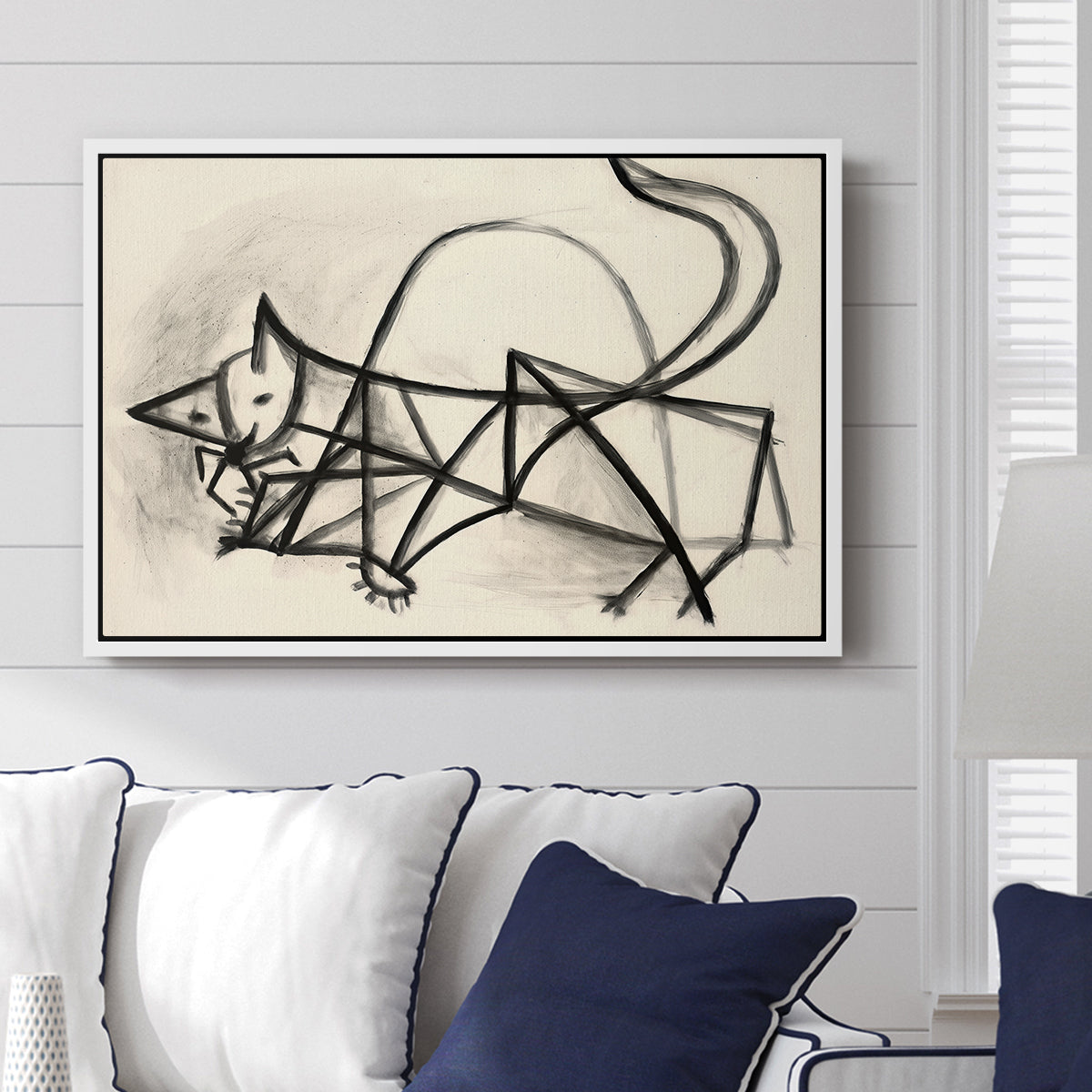 Study of a Cat (Étude de chat), 1946 - Floater Framed Canvas Print