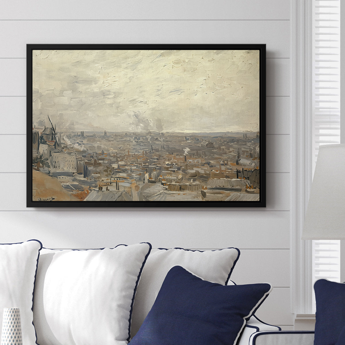 View from Montmartre, 1886 - Floater Framed Canvas Print