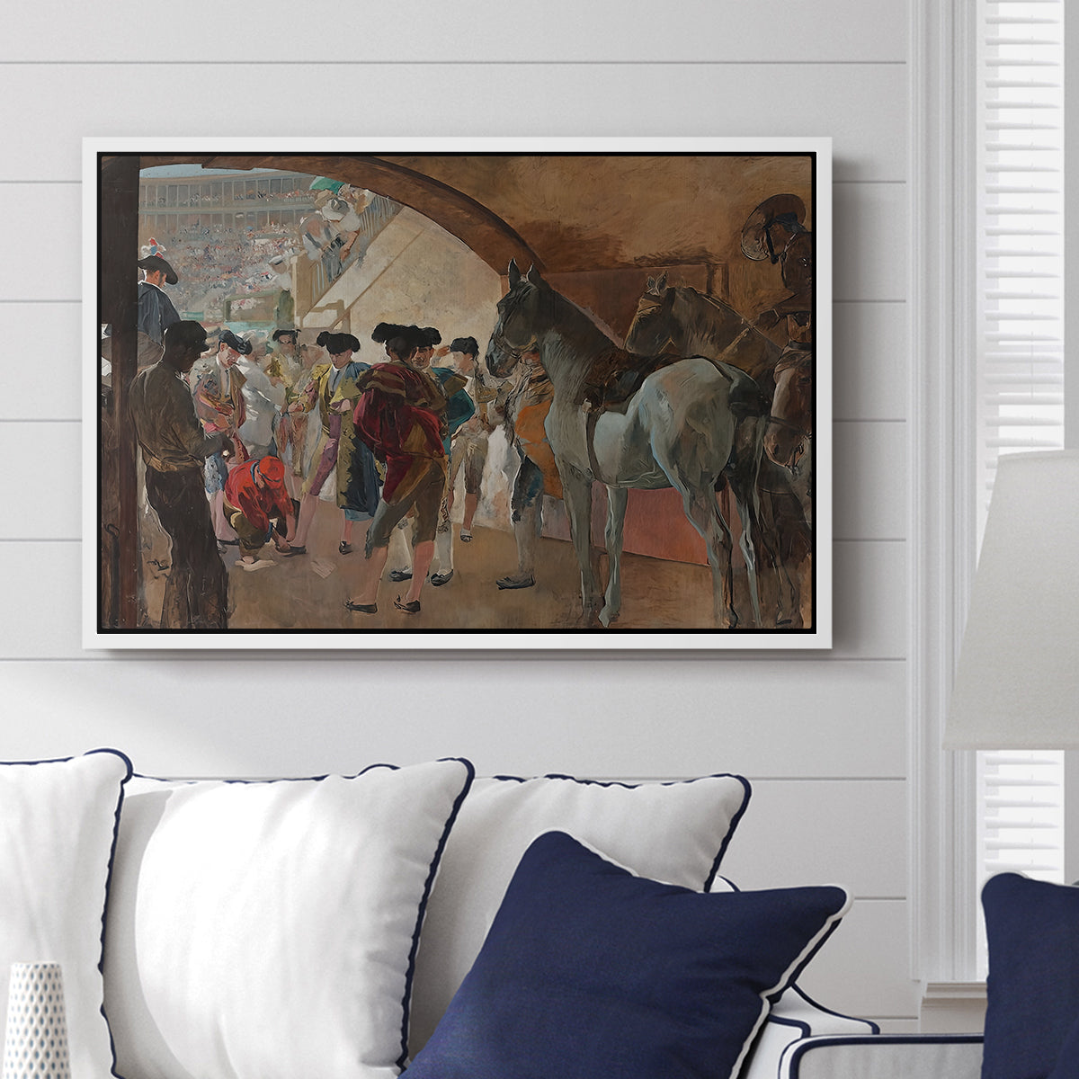 Before the Bullfight (Antes de la corrida), c. 1900 - Floater Framed Canvas Print