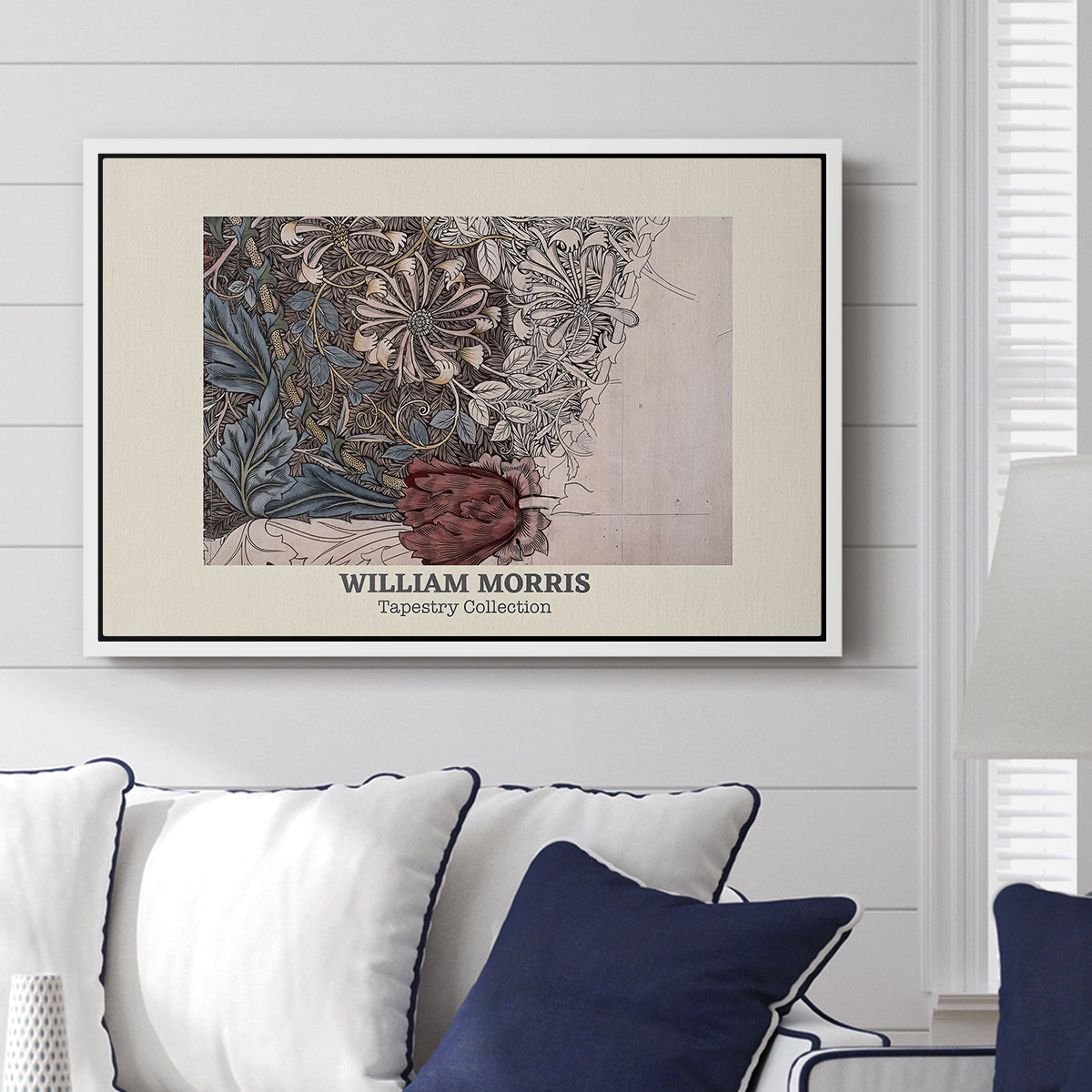 Honeysuckle (Tapestry Collection), 1874 - Floater Framed Canvas Print