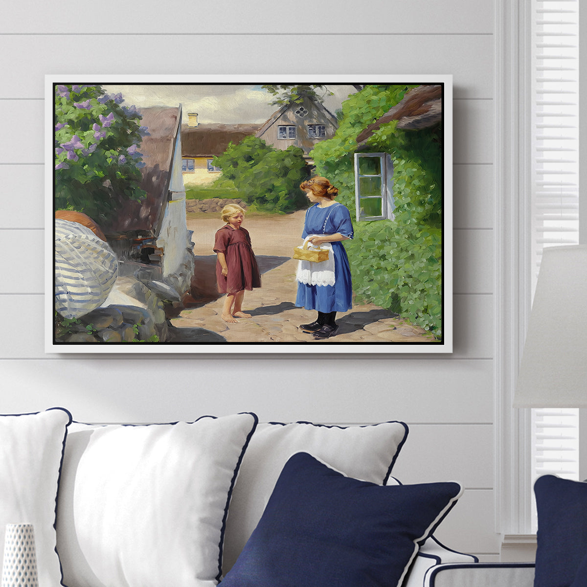 Summer Day in Jyllinge, 1922 - Floater Framed Canvas Print
