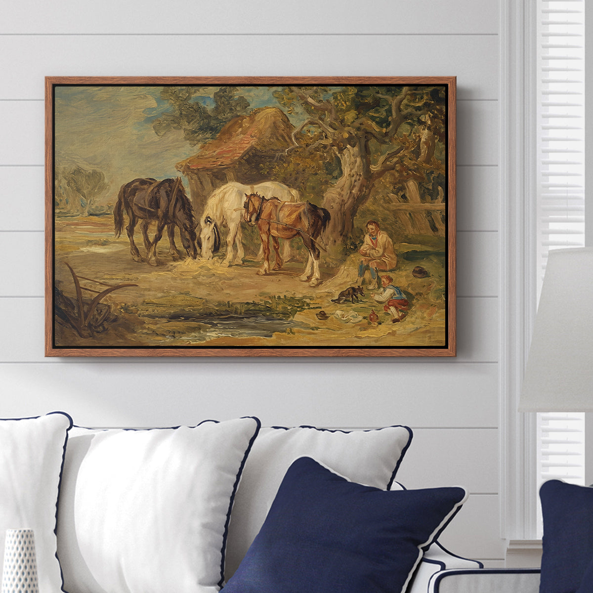 The Midday Meal, 1835 - Floater Framed Canvas Print