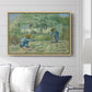 First Steps after Millet, 1890 - Floater Framed Canvas Print