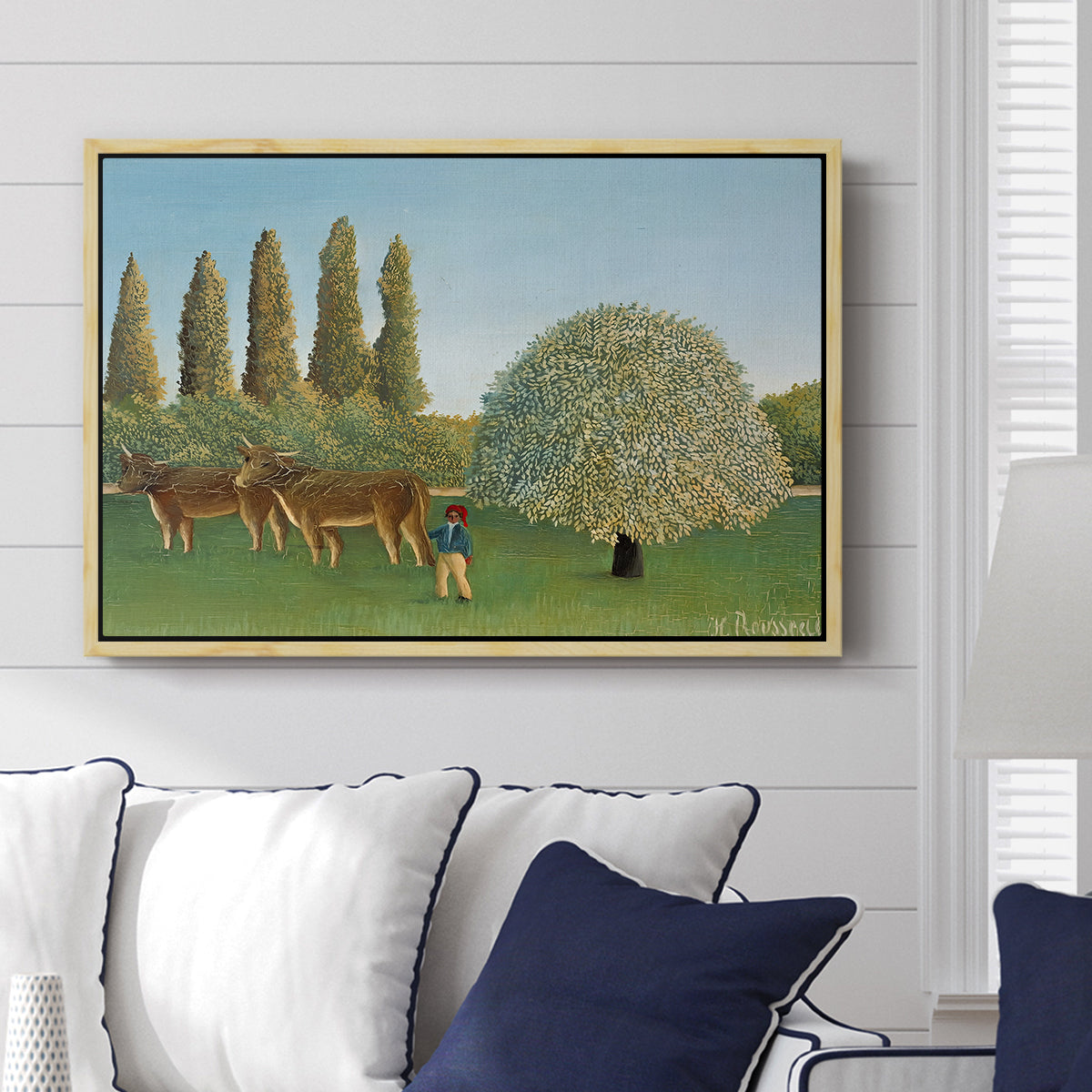Meadlowland (The Pasture), 1910 - Floater Framed Canvas Print