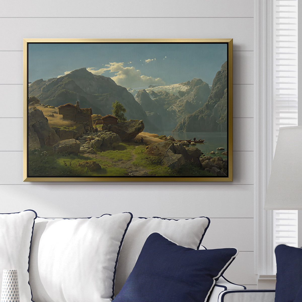 Balestrand, 1848 - Floater Framed Canvas Print