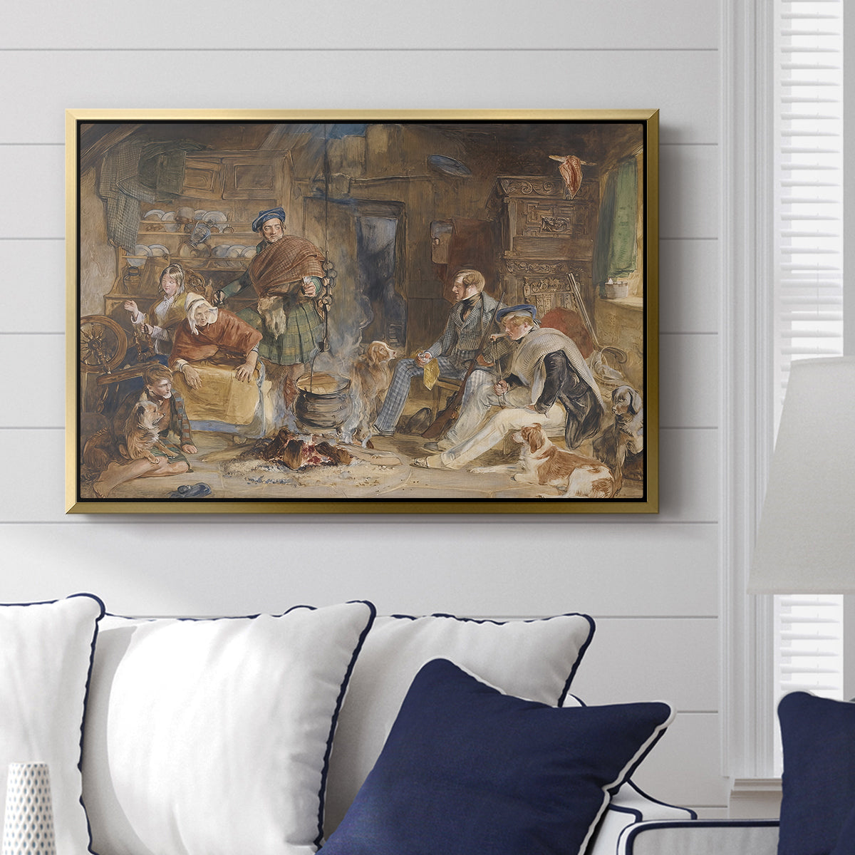Highland Hospitality, 1832 - Floater Framed Canvas Print