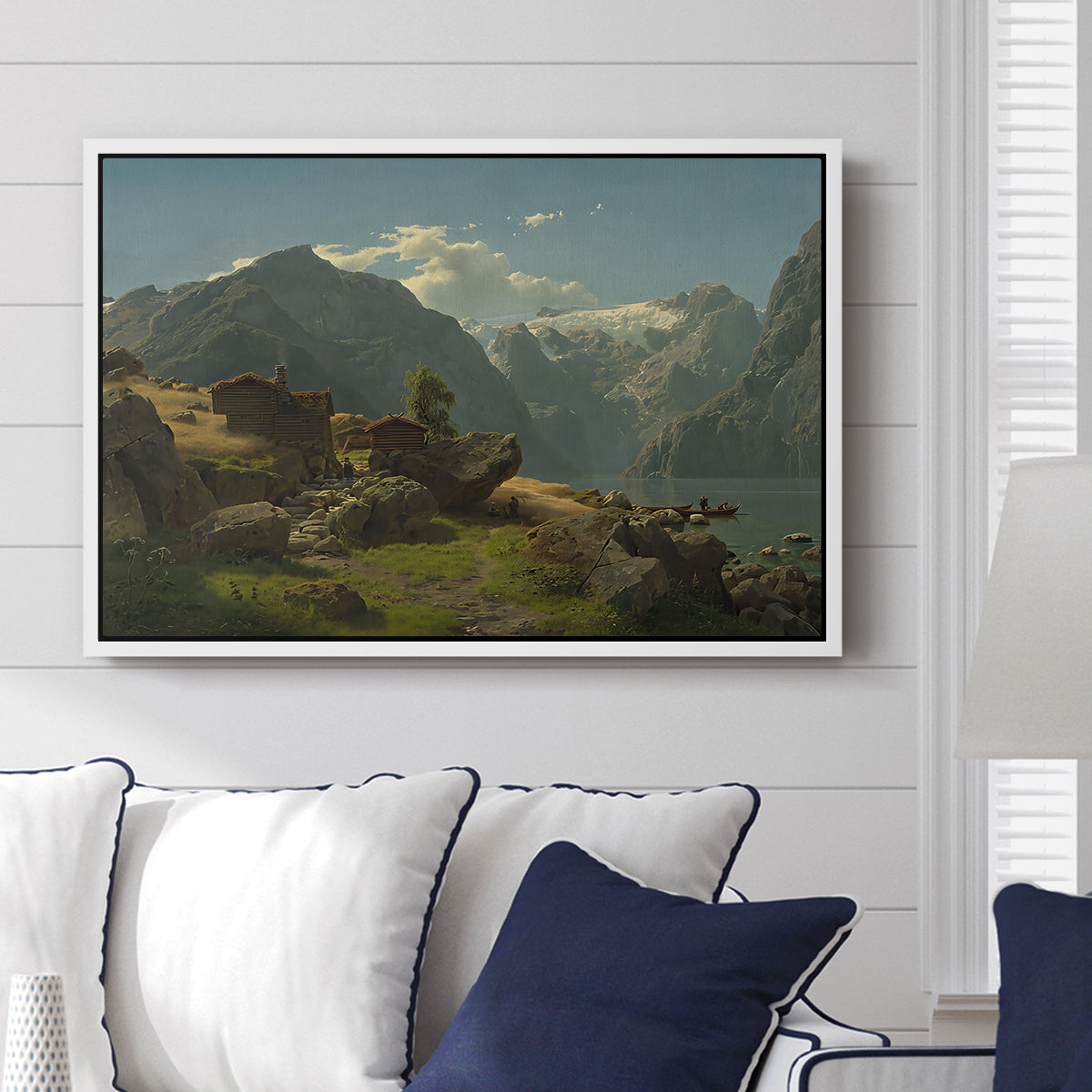 Balestrand, 1848 - Floater Framed Canvas Print