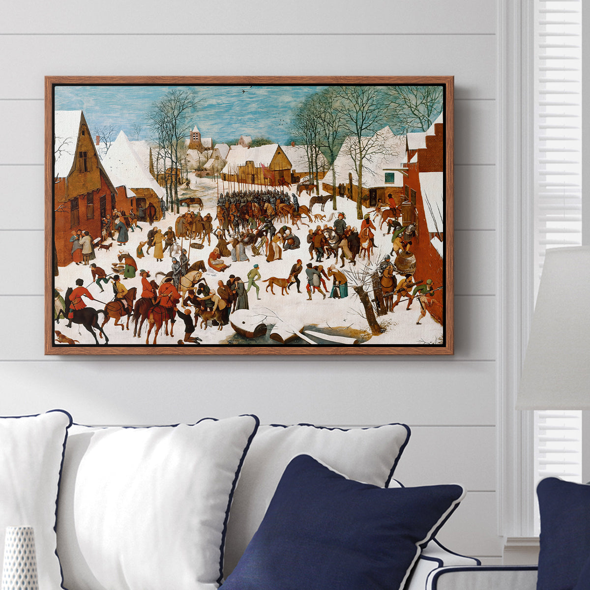 Massacre of the Innocents, c. 1565-1567 - Floater Framed Canvas Print