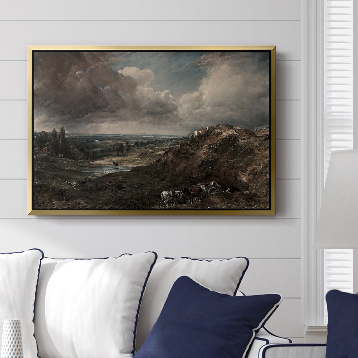 Branch Hill Pond, Hampstead Heath, c. 1828 - Floater Framed Canvas Print