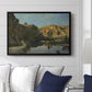 River Landscape with Cliffs, c. 1850-1860 - Floater Framed Canvas Print
