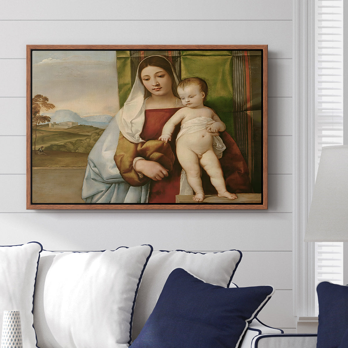 The Gypsy Madonna (La Zingarella), c. 1510-1511 - Floater Framed Canvas Print